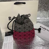 Issey Miyake Wring Nubuck Bi-color Bucket Bag Grey