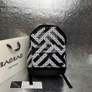 Issey Miyake Kuro Daypack Stripe Backpack Black/White