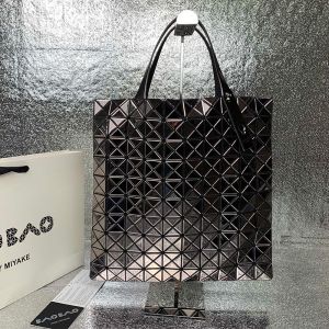 Issey Miyake Prism Platinum-color Tote Black