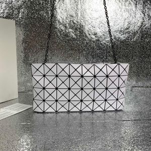 Issey Miyake Prism Chain Clutch White