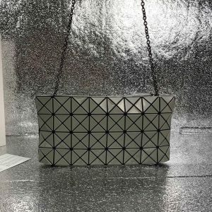 Issey Miyake Prism Chain Clutch Grey