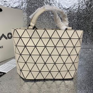 Issey Miyake Small Crystal Handbag Beige